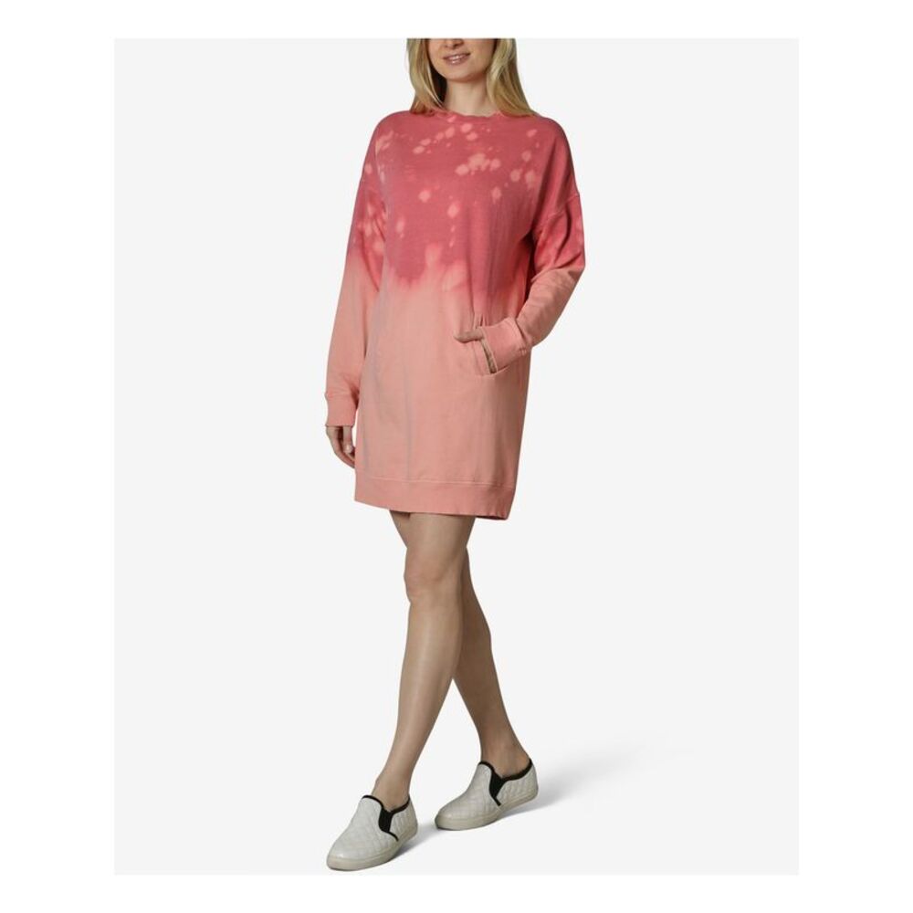 NO COMMENT Womens Long Sleeve Crew Neck Short Shift Dress